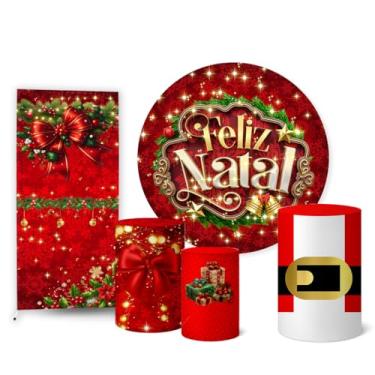 Imagem de Trio Capas Cilindro + Painel Sublimado + Lateral Natal (K2NAT0051)