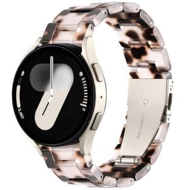 Imagem de Lerobo Pulseira de resina compatível com Samsung Watch 7 de 6, 5, 4, 40 mm e 44 mm, para mulheres e homens Galaxy Watch 4 6 Classic 42 mm, 46 mm, 43 mm, 47 mm, Galaxy 5 Pro de 45 mm Active 2, cinza
