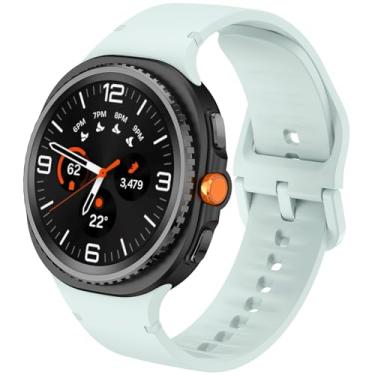 Imagem de DEALELE Pulseiras de substituição compatíveis com Samsung Galaxy Watch 8 de 40 mm/44 mm/8 Classic de 46 mm, macia e respirável para Galaxy Watch 8 2025 feminino e masculino, M/G, verde menta