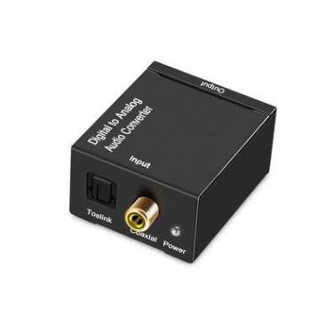 Imagem de Kit Conversor Óptico Coaxial Digital + Cabo Óptico - Smart Tv