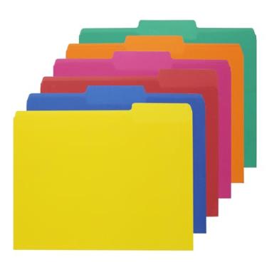 Imagem de UTALIND Pacote com 78 pastas de arquivo coloridas para pendurar letras pastéis tamanho para escritório em casa, armário de arquivo, gaveta, documentos, papel de arquivo, uso