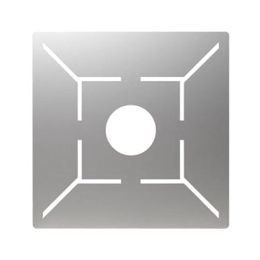 Imagem de IEUDNS Régua de medição de ralo de piso, ferramenta de ladrilho, régua de escala arquitetônica multifuncional prática e resistente para instalação de, 20 Cm X 20 Cm