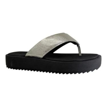 Imagem de Chinelo Feminino Slide Plataforma Nuvem Moleca 5489.100.27054, 37, Gra