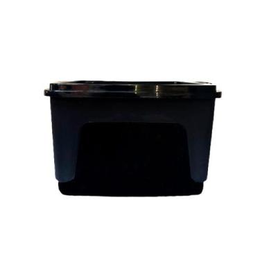 Imagem de Caixa Organizadora Multiuso  Decorativa Grande 80 L Preta - Rischioto