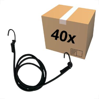 Imagem de 40 Unidades Elástico Bagageiro Extensor Gancho 2,0 metros Kit Resistente Forte bike Moto Ponta Ferro