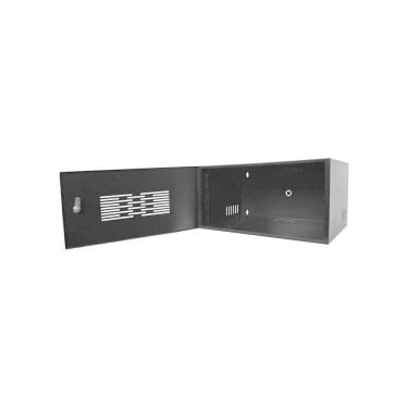 Imagem de Mini Rack Max Eletron 19 05 X 350mm Porta Perfurada - Preto