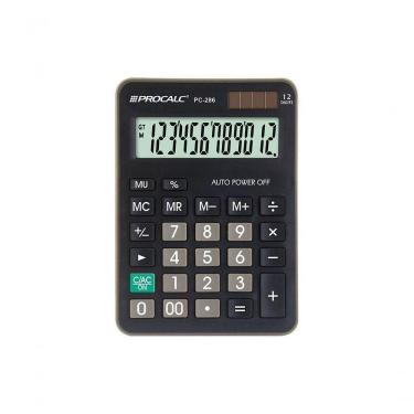Imagem de Calculadora De Mesa Procalc Pc286 12 Digitos Preta
