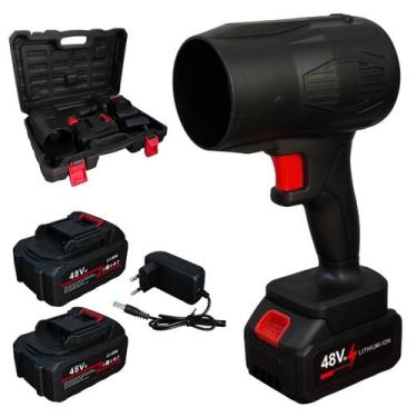 Imagem de Soprador Sem Fio 48V Alta Potência Kit Completo com Maleta, 2 Baterias