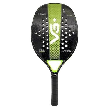 Imagem de Raquete De Beach Tennis Action Full Carbon Verde Vg Plus