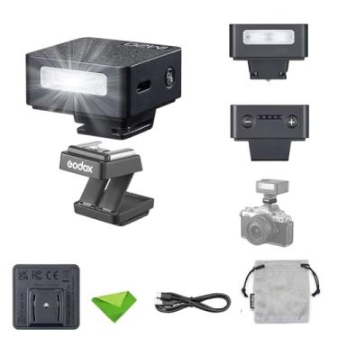 Imagem de Godox iM20 Mini Flash + Suporte para Sapata para Canon, Sony, Fuji, Nikon, Panasonic, Olympus e Pentax, Tempo de Reciclagem de 3s, Flash para Sony ZV1, NÃO para ZV-1F (Preto)