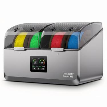 Imagem de Creality Secador de filamentos, caixa de armazenamento de filamentos Space Pi X4 para 4 carretéis, câmaras de aquecimento independentes duplas, temperatura máxima de 85 °C, compatível com PLA PETG ABS