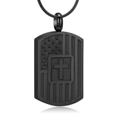 Imagem de Minicremation Colar de urna de cremação para cinzas para animais de estimação, joia de cinzas memorial com estampa de pata, pingente de lembrança para cinzas de cães e gatos com kit de enchimento, Aço