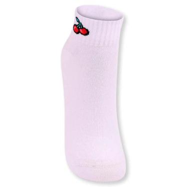 Imagem de Meia Cano Curto Lupo 04535-317 Feminina Estampa No Cano Algodão T. 34/