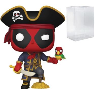 Imagem de POP Marvel: Deadpool Literary Classics – Deadpool as Long John Silver Boneco de vinil Funko (pacote com caixa protetora compatível), multicolorido, 9,5 cm