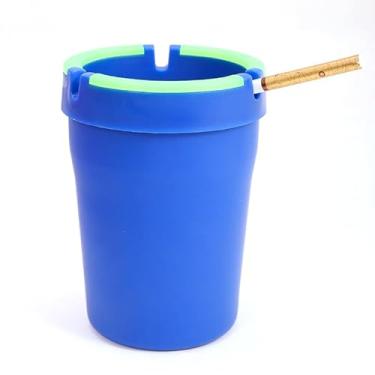 Imagem de Cinzeiro luminoso sem fumaça, cinzeiro de cigarro de carro de extinção portátil, acessório para fumar, carro, caminhão, casa, escritório, praia, multifuncional com tampa à prova de cheiro