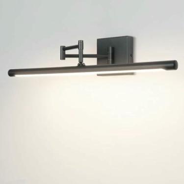 Imagem de WLHAZMWY Lâmpada de parede LED moderna - Lâmpada linear ajustável, arandelas decorativas para cabeceira, corredores, estudos, lâmpada de escadas (620 mm, escurecimento de três cores)