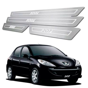 Imagem de Soleira De Porta Peugeot 207 2009 Até 2015 Aço Inox