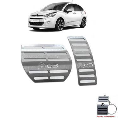 Imagem de Pedaleira Automático Citroen C3 2013 Até 2020 Aço Inox