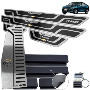 Imagem de Descanso Soleira Onix Plus Turbo 2020 Preto Alto Relevo