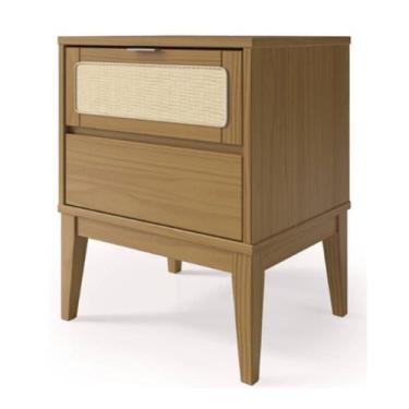 Imagem de Mesa de Cabeceira Vicenca 2 Gavetas cor Mel 50cm - 65144 - Sun House
