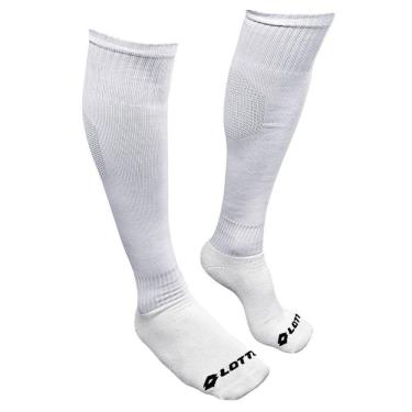 Imagem de Meião Lotto Futebol Branco Juvenil Tamanho 34-38