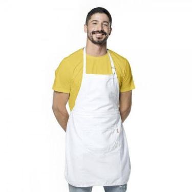Imagem de Avental Profissional De Algodão Cor Branca - Feito No Brasil