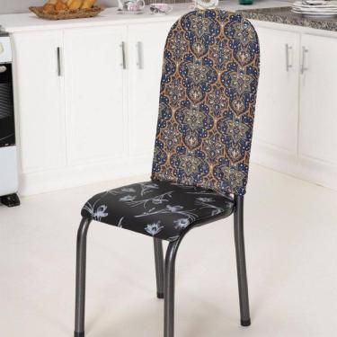 Imagem de Kit 6 Capas Encosto Cadeira Ferro Tubular Cozinha E Jantar