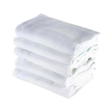 Imagem de Kit Com 5 Fralda De Pano Luxo Lisa Bebê 100% Algodão 70X70