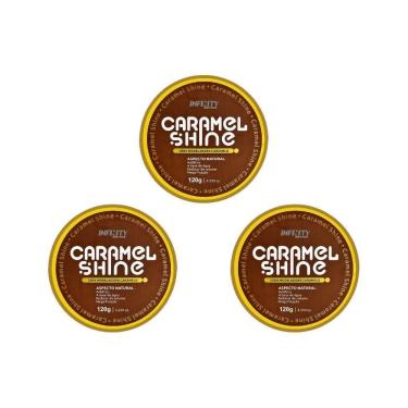 Imagem de Pomada Capilar Infinity Caramel Shine Cera 120G-Kit C/3Un