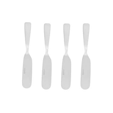 Imagem de Conjunto 4 Espátulas Wolff Aço Inox Prata com Cabos Ergonômicos e Alta Durabilidade