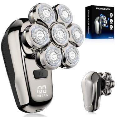 Imagem de Barbeador de cabeça para homens carecas, barbeador elétrico removível Coklean de 1400 mAh, recarregável, com visor de LED e motor de 8500 RPM IPX6, à prova d'água, máquina de barbear elétrica, seco