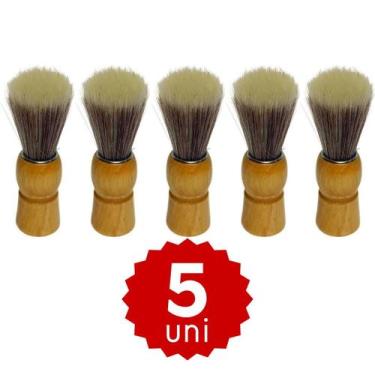 Imagem de Pincel de Barbear Clássico Profissional Cerdas Sintéticas Laváveis Dur
