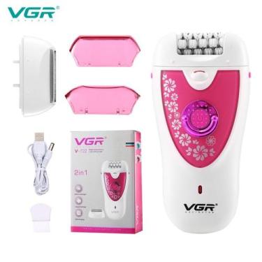 Imagem de Depiladora de cabelo elétrica VGR 2 em 1 para mulheres - verde - Light