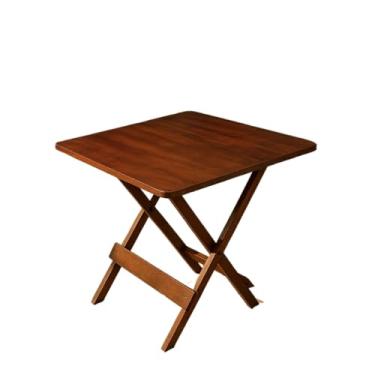 Imagem de Mesa 70x70 Dobrável Madeira Maciça Bar Restaurante(Imbuia)