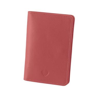 Imagem de Carteira Feminina de Couro Bovino Legítimo C/Proteção Antifurto RFID Mariart Love (Goiaba)