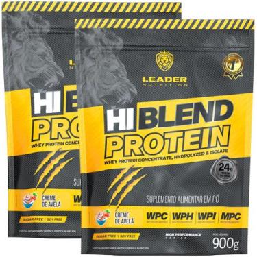 Imagem de 2x Whey Protein Hi-Blend 900g Leader Nutrition - Diversos Sabores, Cre