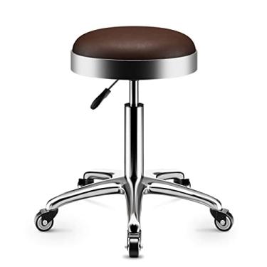 Imagem de WYUYIWH Banqueta de rodinhas com rodas com rodas para salão de beleza, hidráulica, para laboratório, guitarra, laboratório, bancada de trabalho, cadeira giratória ajustável médica