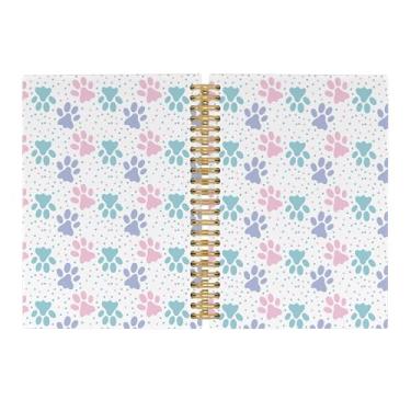 Imagem de Pugwak Caderno temático de pata de cachorro – Caderno de patas de animais de estimação fofos, pautado para escola, presentes para amantes de cães, mãe de cachorro, material de escritório, caderno