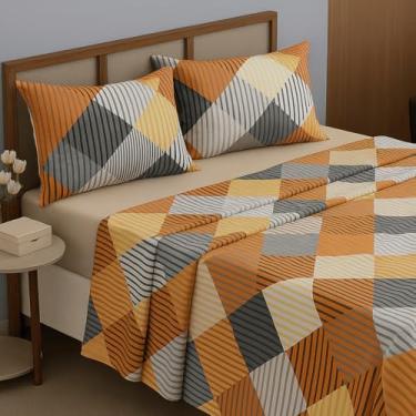 Imagem de Jogo De Lençol Casal Queen 400 Fios Com Elástico 4 Peças Cama Box Super Queen(Estampa 02)