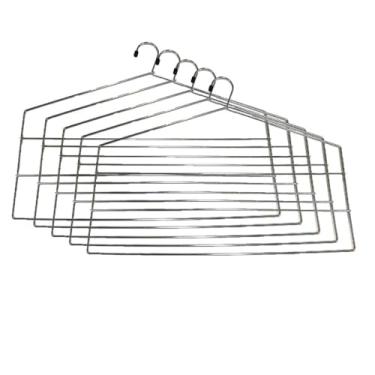 Imagem de Cabides Para Calças Triplo Organizador Reforçado Aço Cromado (5)