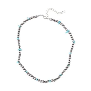 Imagem de Colar boêmio feminino – Gargantilha feita à mão com contas em camadas, ajustável, boêmio, étnica, tribal, presente