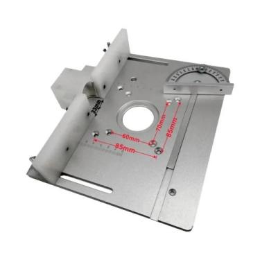 Imagem de Placa De Inserção Para Mesa De Router Em Alumínio Com Calibrador De Es