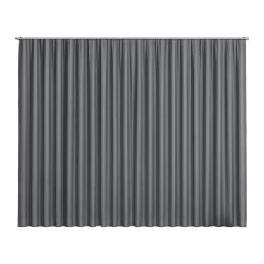 Imagem de Cortina Blackout para Trilho Suíço 3,00x2,70m – 2 Painéis de 1,50m cada, Ideal para Sala, Quarto, Escritório (Chumbo)