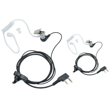Imagem de Klykon Fone de ouvido de rádio com microfone PTT para Baofeng UV-5R BF-888S BF-F8HP UV-82 UV-82HP UV-82C Kenwood TK-2107 TK-3107 Rádio bidirecional Walkie Talkies, pacote com 2