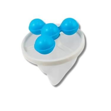 Imagem de Coletor de Pelos e Fiapos para Máquina de Lavar | Flutuante, Reutilizável, Malha Fina com Esferas, Remove Pelos de Pets e Fiapos de Roupas