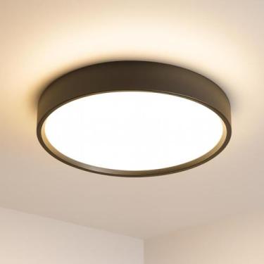 Imagem de Plafon LED Redondo Moderno de Teto Embutir ou Sobrepor para Sala e Qua