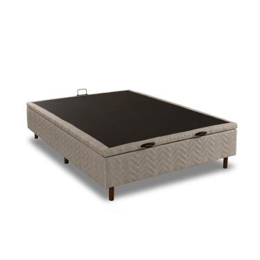Imagem de Base para Cama Box Casal Arcón com Baú (43x138x188) Poliéster Bege