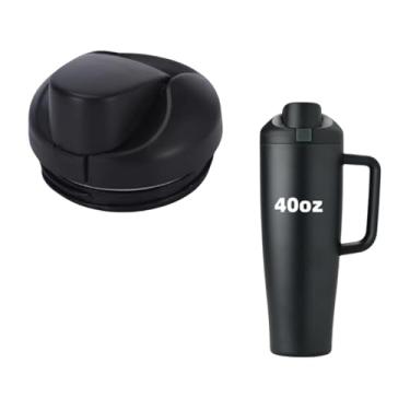 Imagem de Tampa de substituição compatível com garrafa de água Owala FreeSip Sway 850.5 g 1,134.0 g (preta, para Owala FreeSip 1,134 g copo com alça)