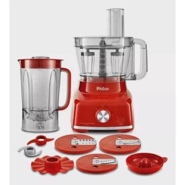 Imagem de Multiprocessador vermelho Philco PMP1600V 9 em 1 1700w 127v, 220V