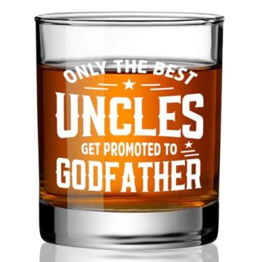 Imagem de Presentes de pedido de padrinho, Will You Be My GodFarther, Only The Best Uncles get Promoted to Godfathers Copo de uísque, presente de anúncio de gravidez para irmãos tios amigos -42